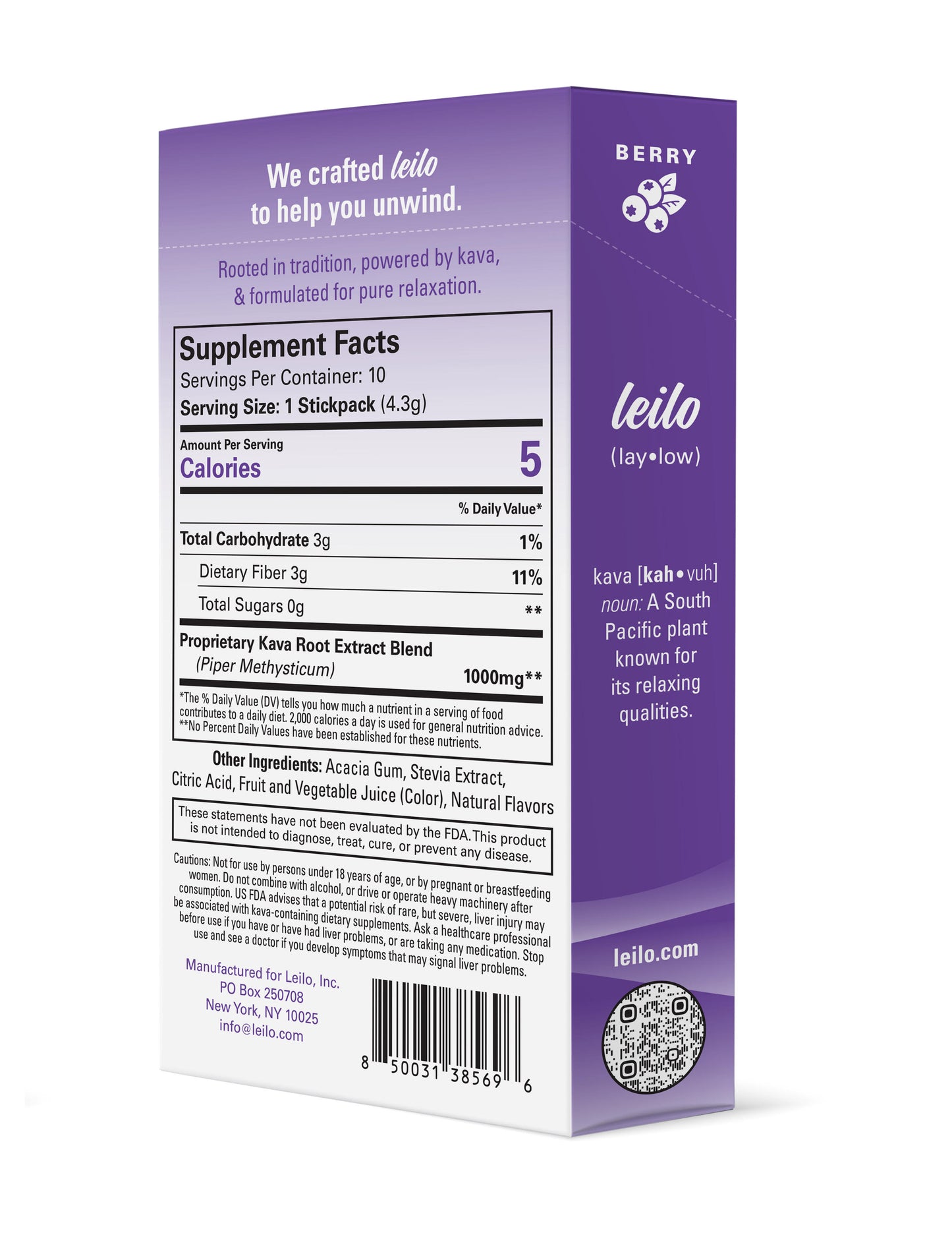 Berry Kava Drink Mix (120-Pack)