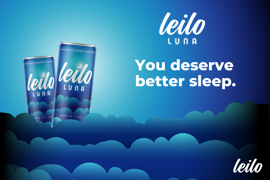 Leilo Luna Sleep-Aid, Blueberry Chamomile (96 Cans)